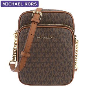 Michael Kors Jet Set Travel Medium Logo Crossbody Bag - Brown -  35F1GTVC2B